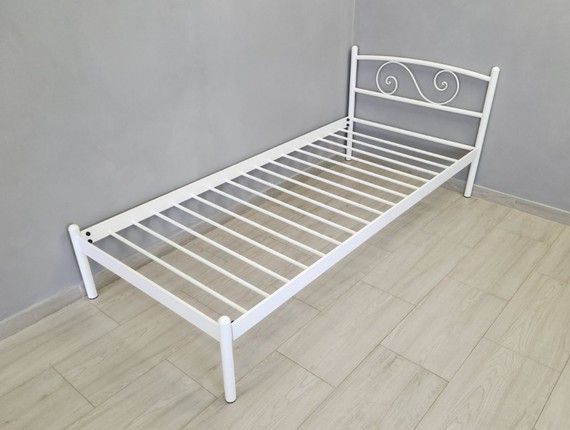 Кровать односпальная Виола-мини 90*200 см металлическая белая Tenero_Viola-mini-90x200-white фото