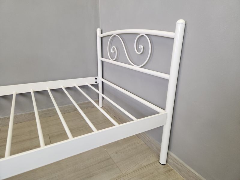 Кровать односпальная Виола-мини 90*200 см металлическая белая Tenero_Viola-mini-90x200-white фото