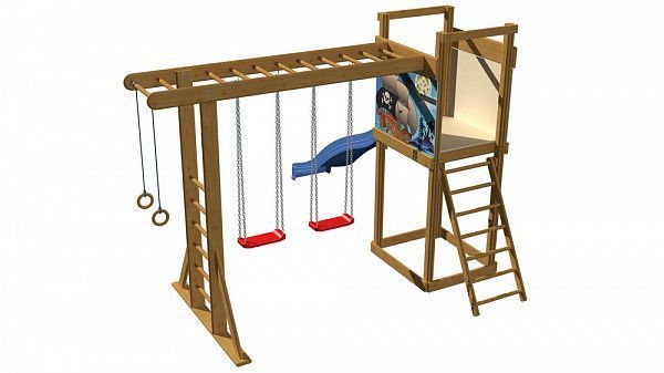 Детская площадка SportBaby-15 деревянная для улицы SportBaby-15 фото