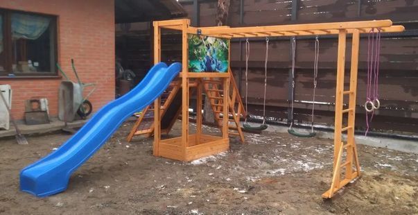 Детская площадка SportBaby-15 деревянная для улицы SportBaby-15 фото