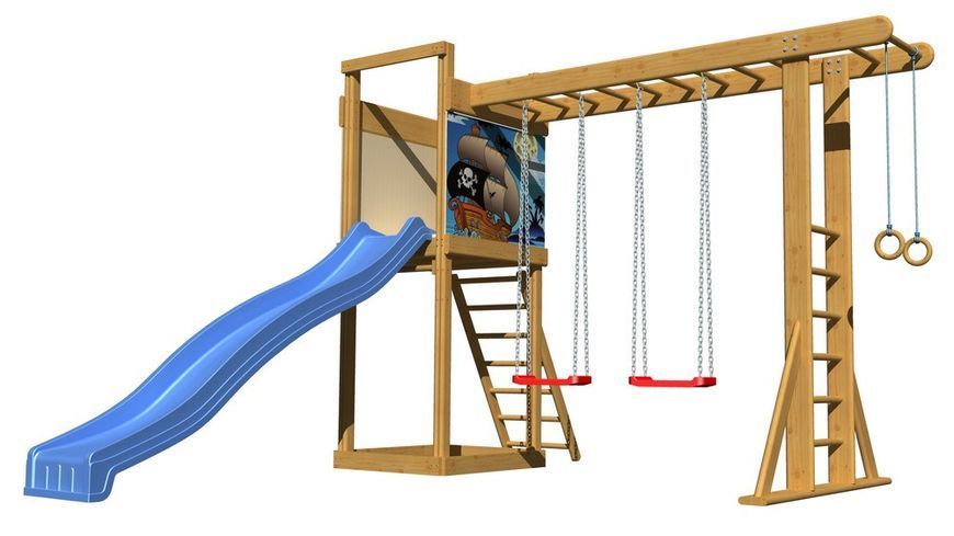 Детская площадка SportBaby-15 деревянная для улицы SportBaby-15 фото