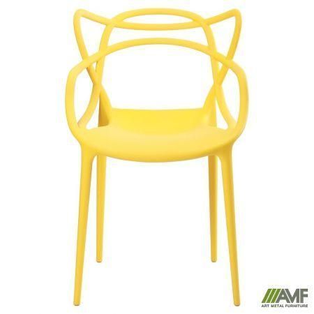 Пластиковий стілець AMF Viti жовтий для кухні кафе на вулицю 1375980179 фото