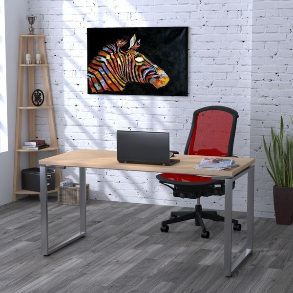 Письменный стол Q-160 дсп дуб-крафт-золотой Loft-Design_Q-160_kraft фото