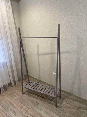 Стійка одинарна для одягу Мелані дерев'яна сіра Ghl_grey фото