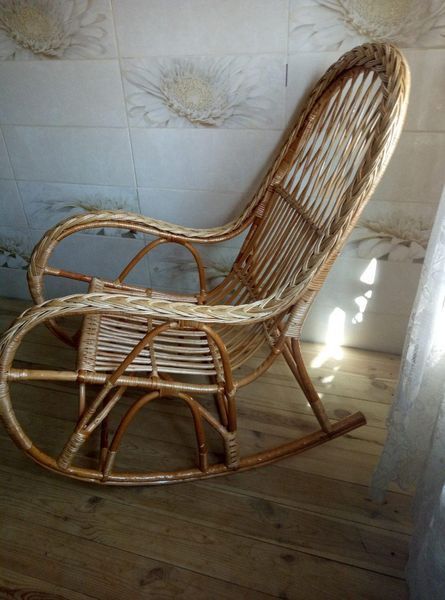 Кресло-качалка Черниговчанка плетенное из лозы ЧФЛИ-4/3 фото