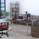 Письмовий стіл Q-160 горіх-модена на металевих ніжках хром прямий Loft-Design_Q-160_oreh фото 1