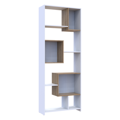 Етажерка висока BS-1 Doros 210х81 см дсп кольору білого+дуб-евок  Doros-41516039 фото