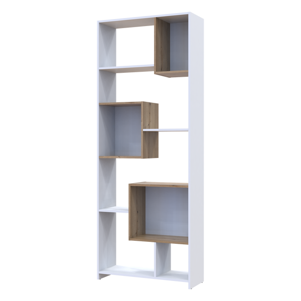 Етажерка висока BS-1 Doros 210х81 см дсп кольору білого+дуб-евок  Doros-41516039 фото