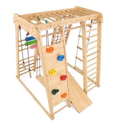 Дитячий спорткуточок Акварель-outdoor-2 висотою 150 см деревяний комплекс Sportbaby Акварелька- outdoor 2 фото