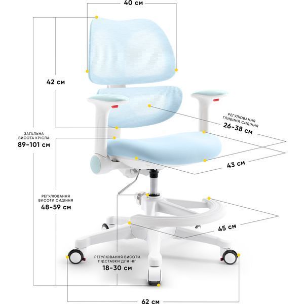 Детское ортопедическое кресло Mealux Dream Air синее для мальчика Y-607 KBL фото