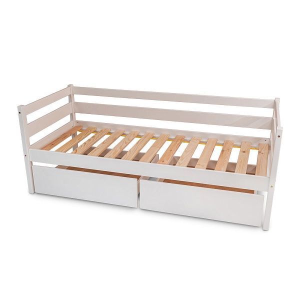 Подростковая кровать с ящиками Babyson 80х190 см белая деревянная babyson 1 белая фото