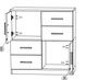 Комод 2+4 Компаніт 850x836x448 мм дсп бук Komod-2+4_buk фото 4