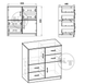 Комод 2+4 Компаніт 850x836x448 мм дсп бук Komod-2+4_buk фото 6