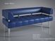 Офісний диван Тонус 160 см блакитний шкірзам на хром ніжках Sentenzo_Tonus-160 blau2 фото 3