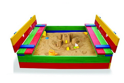 Дитяча пісочниця 145х145 см Sportbaby-11 з кришкою-лавками Sportbaby-11 фото