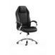 Кресло офисное Imperium black черный кожзам на хром колесиках E7504 фото 2
