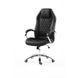 Кресло офисное Imperium black черный кожзам на хром колесиках E7504 фото 1