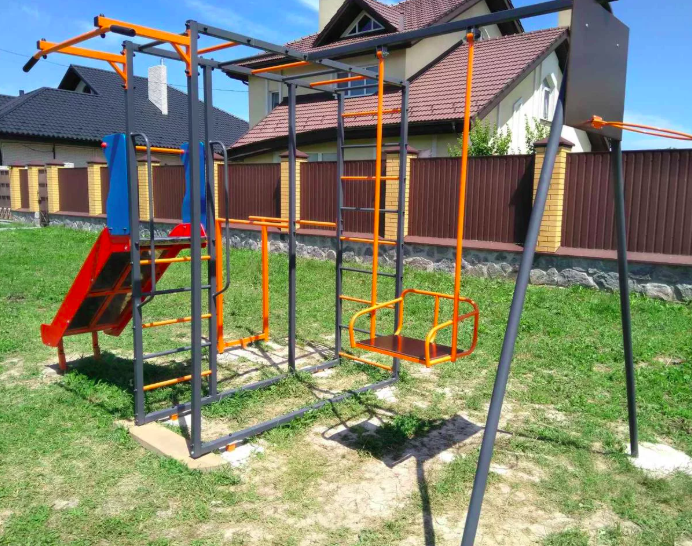 Детская спортивная площадка Грайленд №811-2 с горкой качелями спортивным оборудованием Dali-811-2 фото