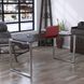 Письмовий стіл Q-160х70 см прямий венге 18 мм на металевих ніжках хром Loft-Design_Q-160-18_venge фото 1