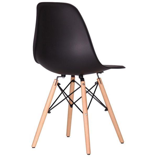Пластиковый стул Aster-RL wood черный на ножках 545915 фото
