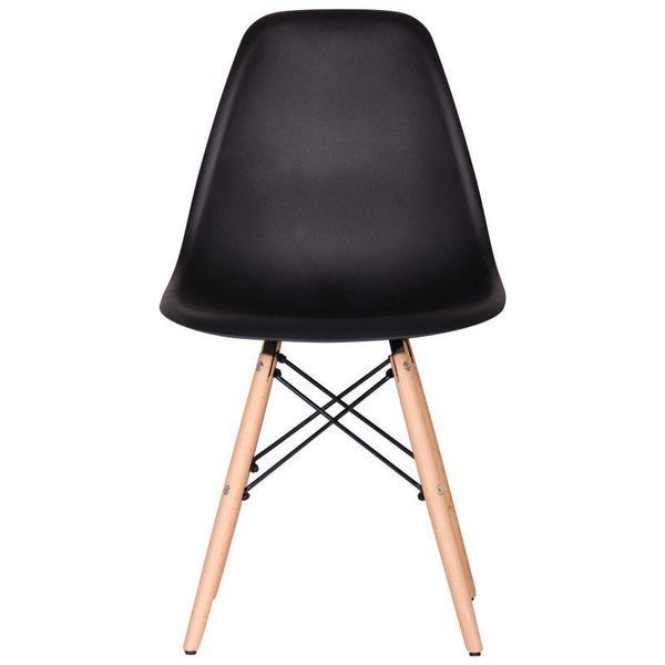 Пластиковый стул Aster-RL wood черный на ножках 545915 фото