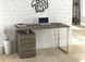 Офисный стол c тумбой L-27-MAX 135х65 см дуб-палена хром  Loft-design_L27-MAX_palena фото 1