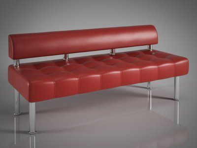 Офісний диван Тонус 160 см червоний без підлокітників  Tonus black фото