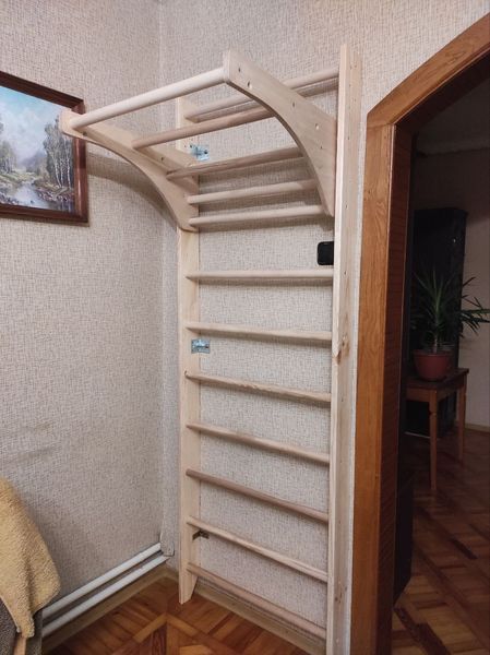 Шведська стінка Комбі №1-220 деревяная с турником  Комби-1-220 фото