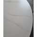 Стіл обідній Тюльпан-С круглий 90 см з керамічною стільницею в кольорі білий мрамур TULC90WH фото 4