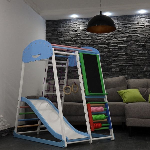 Детский спорткомплекс SportWood-Sky-Plus-7 высотой 130 см деревянный SportWood Sky Plus 7 фото