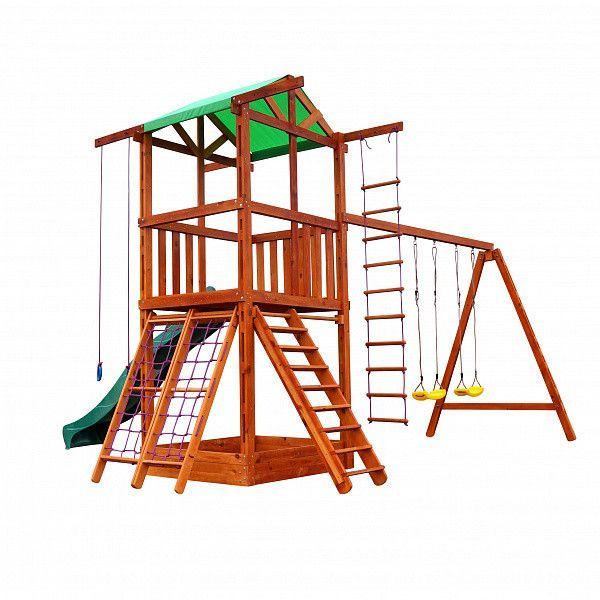 Площадка детская Babyland-3 игровой комплекс SportBaby дом-башня с горкой и качелями Babyland-3 фото