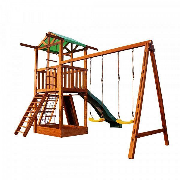 Площадка детская Babyland-3 игровой комплекс SportBaby дом-башня с горкой и качелями Babyland-3 фото