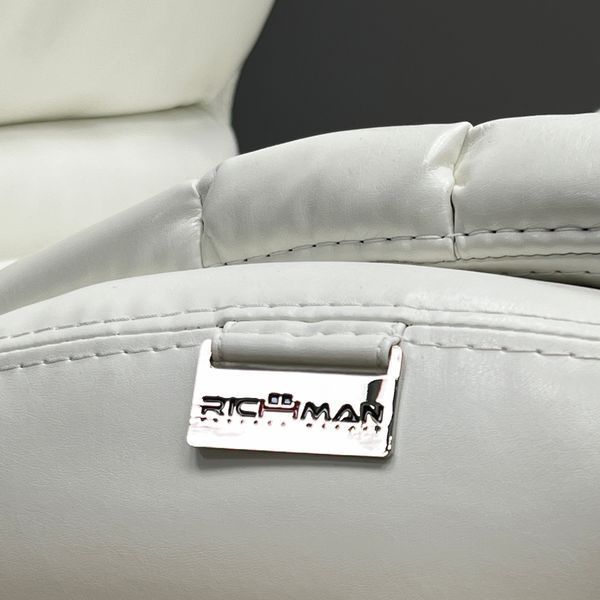 Офісне крісло шкіряне біле на полозах хром Richman Валенсія-СФ Rich_Valenciya-CF-white фото