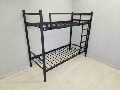 Двоярусне ліжко металеве Лідс 80х190 см чорне Tenero_Lids2_80х190 фото