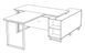 Письменный стол Нотариус угловой 160х140 см с тумбой дсп белого цвета Loft-design_Notarius_white фото 6