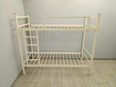Двоярусне ліжко металеве Лідс 90х190 см бежеве Tenero-Lids2-90х190 фото
