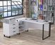 Письменный стол Нотариус угловой 160х140 см с тумбой дсп белого цвета Loft-design_Notarius_white фото 1