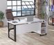 Письменный стол Нотариус угловой 160х140 см с тумбой дсп белого цвета Loft-design_Notarius_white фото 2