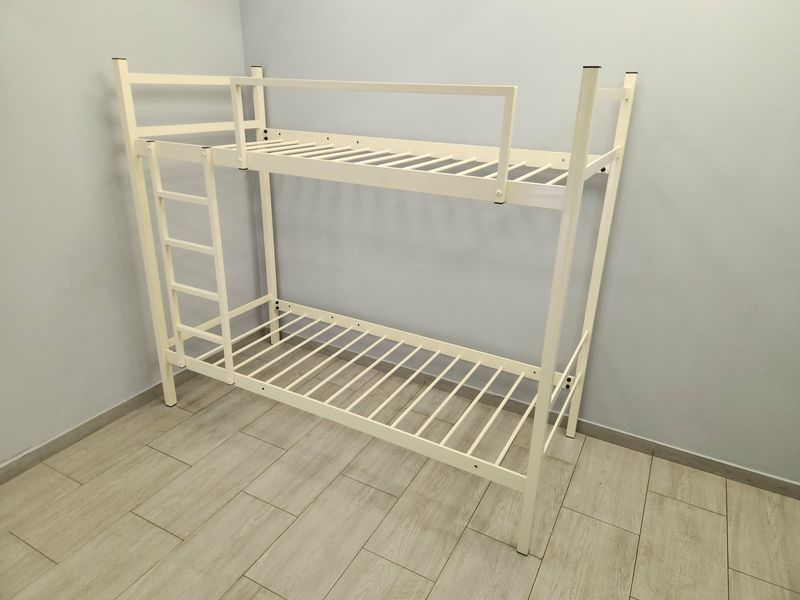 Двухъярусная кровать металлическая Лидс 90х190 см бежевое Tenero-Lids2-90х190 фото