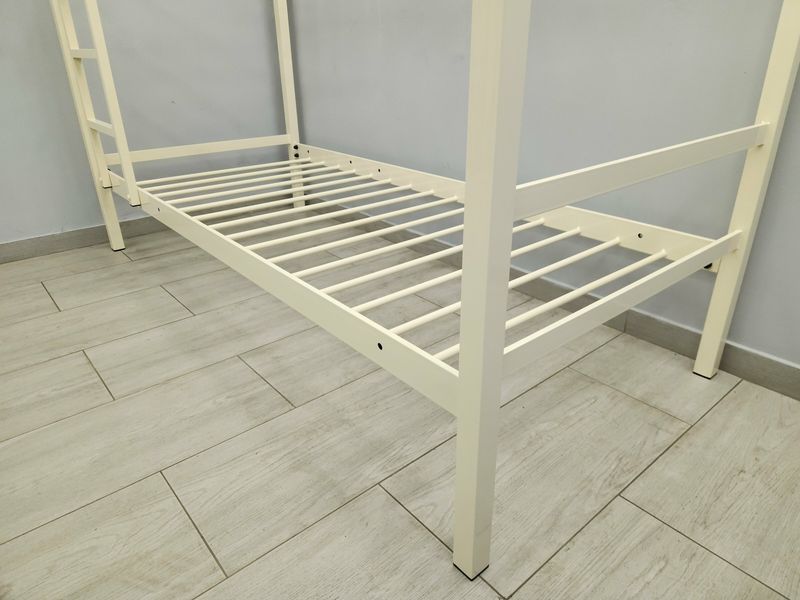 Двухъярусная кровать металлическая Лидс 90х190 см бежевое Tenero-Lids2-90х190 фото