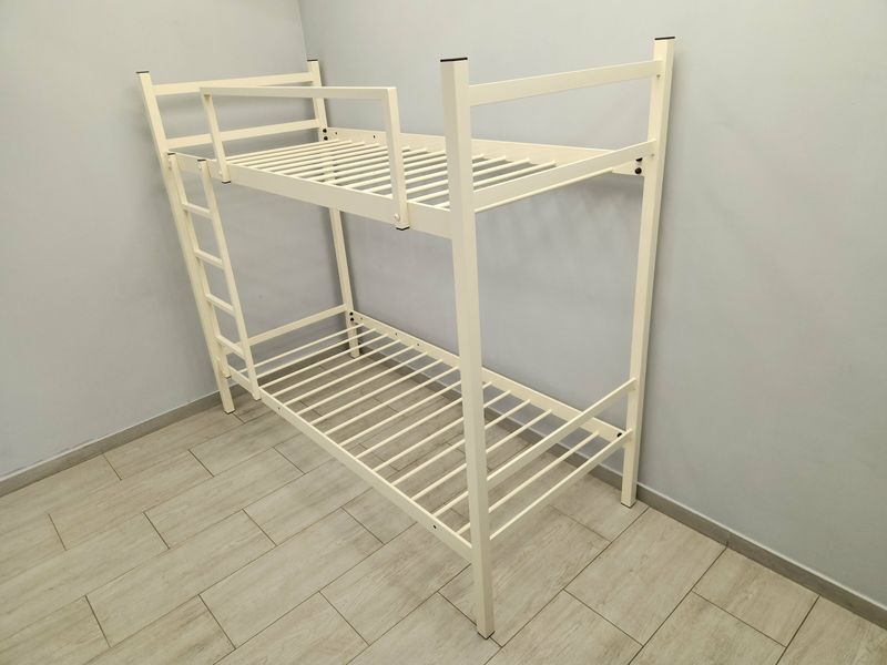 Двухъярусная кровать металлическая Лидс 90х190 см бежевое Tenero-Lids2-90х190 фото