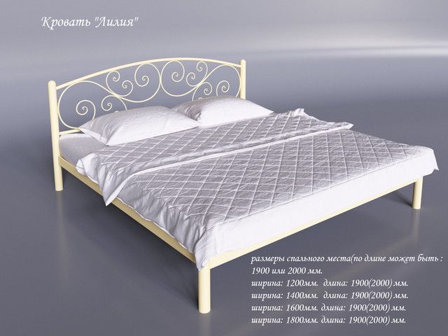 Ліжко  металеве Лілія 180х200 см двоспальне Тенеро-Liliya_180х200 фото