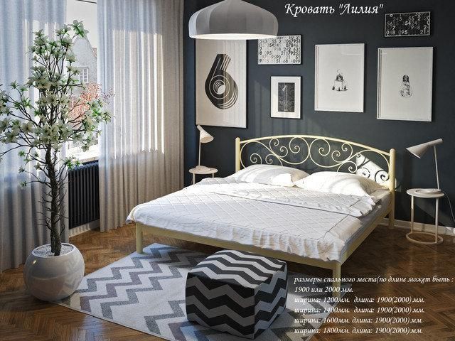 Ліжко  металеве Лілія 180х200 см двоспальне Тенеро-Liliya_180х200 фото