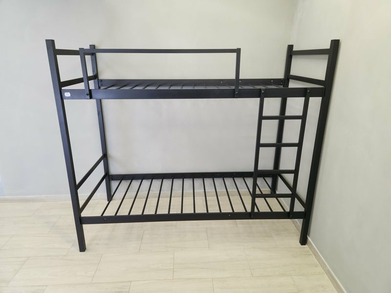 Двухъярусная кровать металлическая Лидс 90х200 см серого цвета Tenero_Lids2_90х200 фото