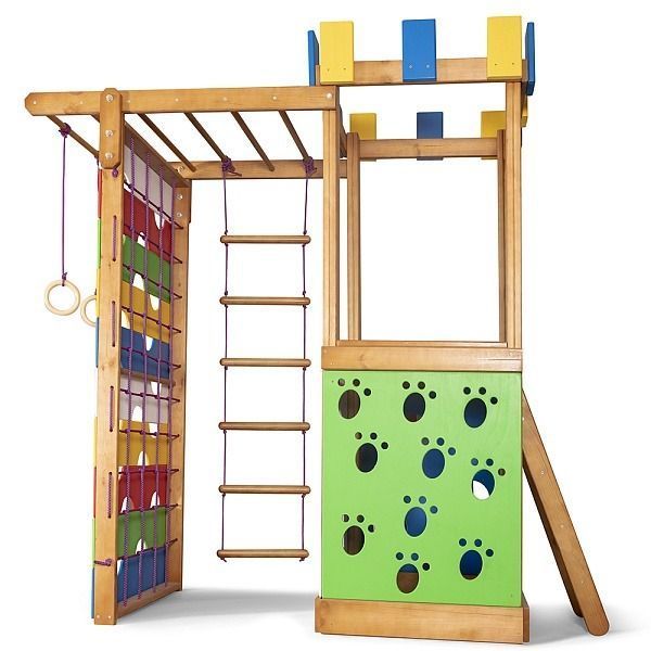Дитячий ігровий комплекс Babyland-27 SportBaby дерев'яний з гіркою та гімнастичною стінкою Babyland-27 фото