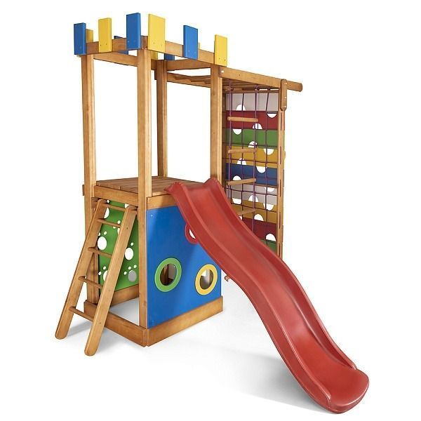 Дитячий ігровий комплекс Babyland-27 SportBaby дерев'яний з гіркою та гімнастичною стінкою Babyland-27 фото