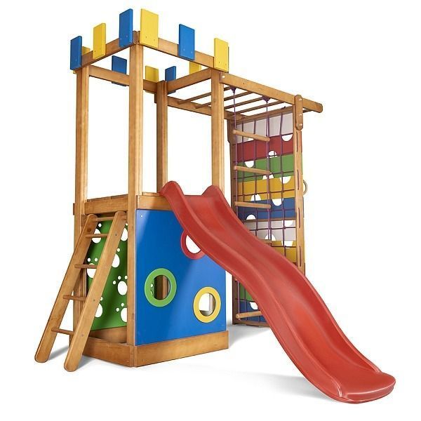 Дитячий ігровий комплекс Babyland-27 SportBaby дерев'яний з гіркою та гімнастичною стінкою Babyland-27 фото