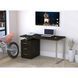 Стол офисный с тумбой L-27-max 135х65х75 см венге хром Loft-design_L27-MAX_venge фото 1