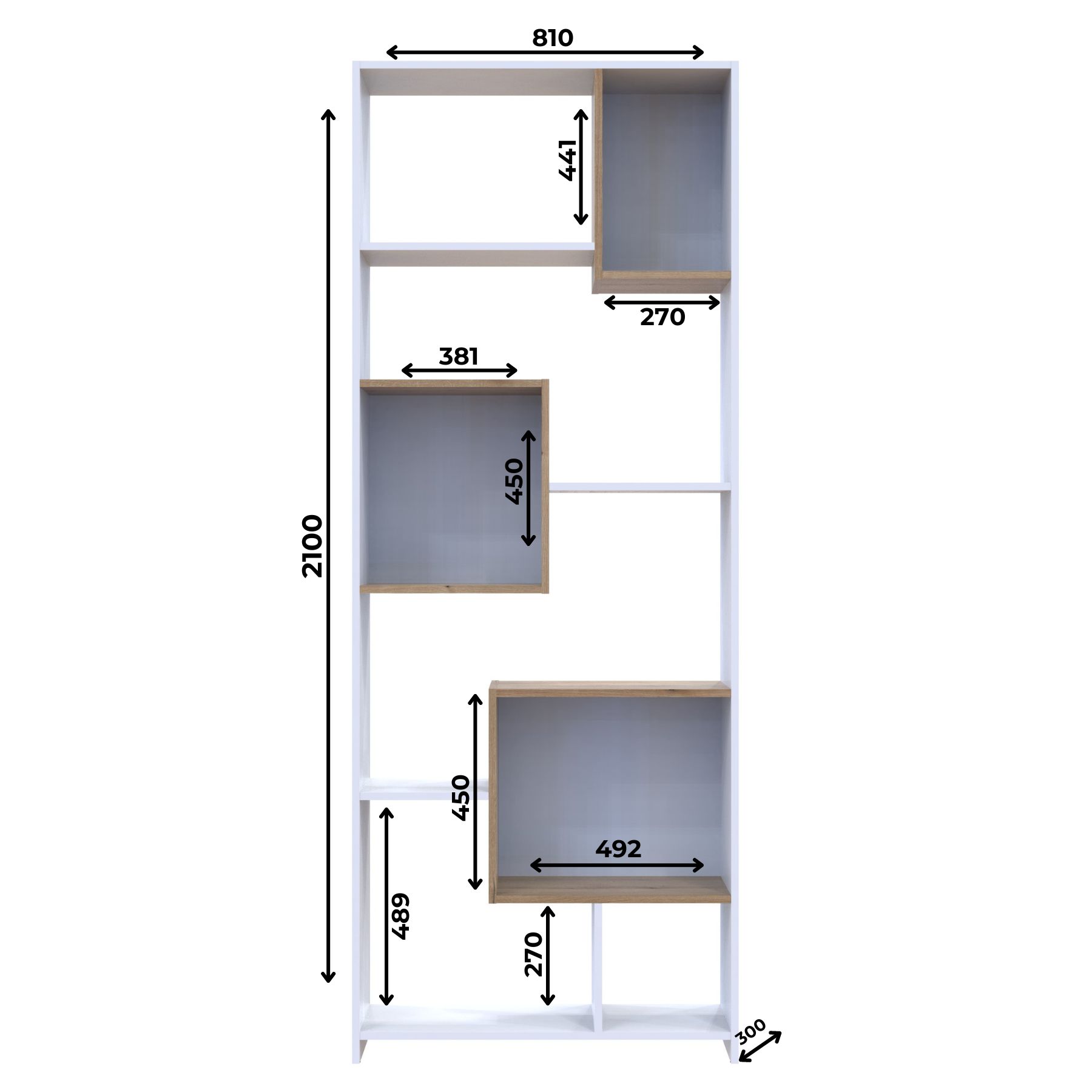 Розміри етажерки BS1 Doros